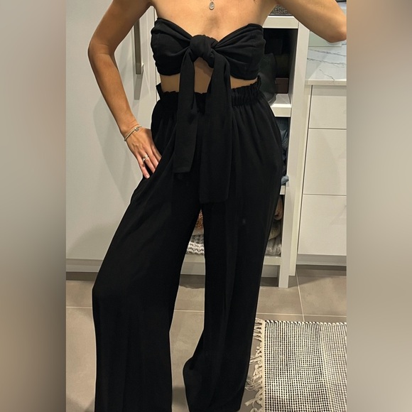 JLuxlabel Linen Wide Leg Pants and Bandeau Top Set - Picture 6 of 6